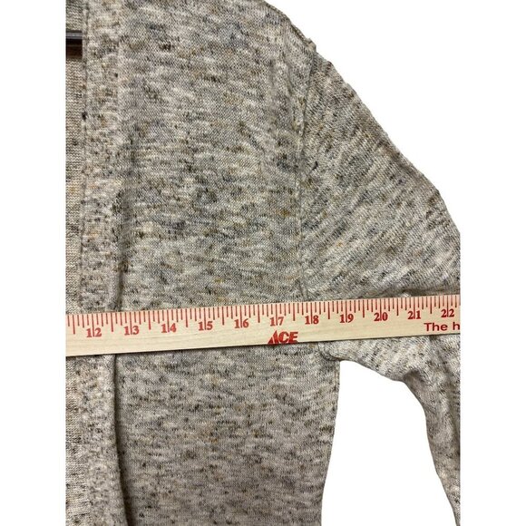 Zara Knit Heather Linen Blend Long Tail Open Cardigan Sweater Size Medium - Picture 5 of 10